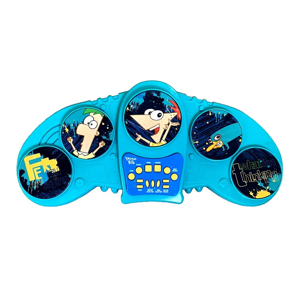 Phineas and Ferb Drum Pad Perry Electronic Beats Toy HTF Rare Gift Idea Disney